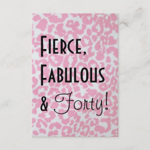 Leopard-Druck-40. Geburtstags-Einladung Einladung