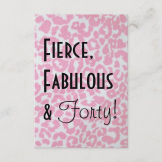 Leopard-Druck-40. Geburtstags-Einladung Einladung