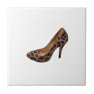 Leopard-Druck-Absatz-Schuh-Pumpe Fliese