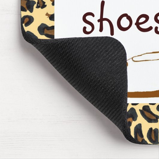 Leopard-Druck-Absatz-Schuhe Mousepad (Ecke)