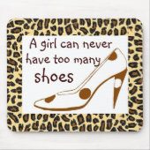 Leopard-Druck-Absatz-Schuhe Mousepad (Vorne)