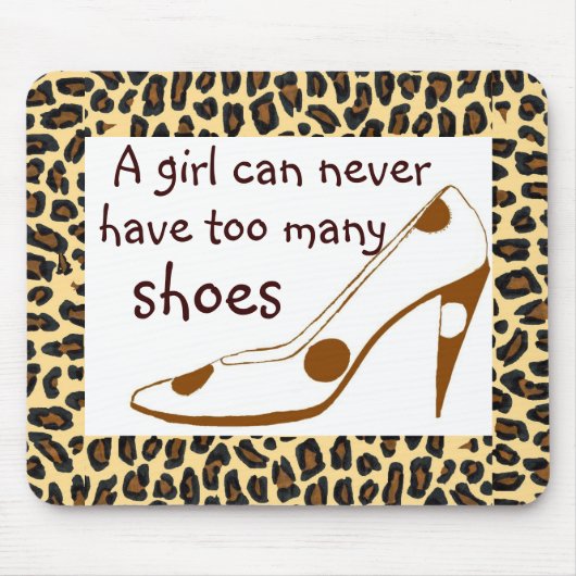 Leopard-Druck-Absatz-Schuhe Mousepad (Vorne)