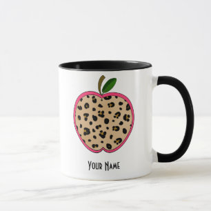 Leopard-Druck-Apple-Lehrer Tasse