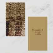 Leopard-Druck, Band, Bogen, diamante de Visitenkarte (Vorne/Hinten)