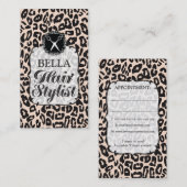 Leopard-Druck-bezaubernde Terminkarte (Vorne/Hinten)