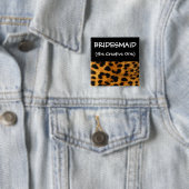 Leopard-Druck-Brautjungfern-Knopf Button (Beispiel)