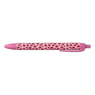 Leopard-Druck - Burgunder und Rosa Kugelschreiber
