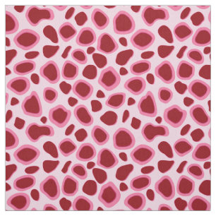 Leopard-Druck - Burgunder und Rosa Stoff