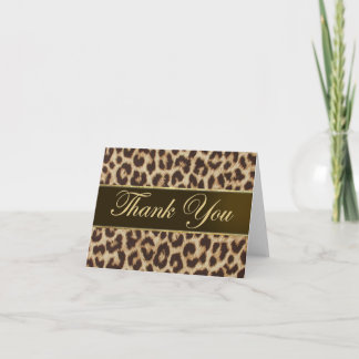 Leopard-Druck danken Ihnen zu kardieren Dankeskarte