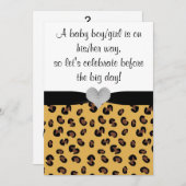 Leopard-Druck-diamante de Einladung (Vorne/Hinten)