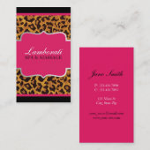 Leopard-Druck-eleganter Designer-modernes Rosa Visitenkarte (Vorne/Hinten)