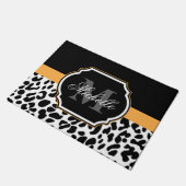 Leopard-Druck Fußmatte (Schrägansicht)