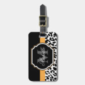 Leopard-Druck Gepäckanhänger (Vorderseite vertikal)