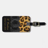Leopard-Druck-Gepäckanhänger Gepäckanhänger (Vorderseite horizontal)