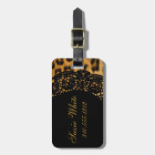 Leopard-Druck-Gepäckanhänger Gepäckanhänger (Vorderseite vertikal)