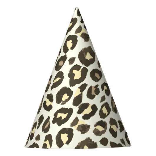 Leopard-Druck Gepard Partyhütchen (Vorderseite)