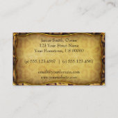 Leopard-Druck-Goldleopard-Köpfe Visitenkarte (Rückseite)