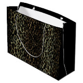 Leopard-Druck-große Geschenk-Tasche Große Geschenktüte (Rückseite Schrägansicht)