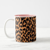 Leopard-Druck-Kaffee-Tasse Zweifarbige Tasse (Links)