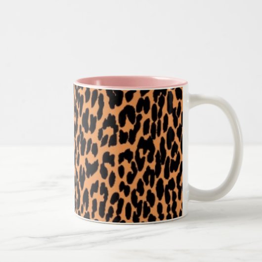 Leopard-Druck-Kaffee-Tasse Zweifarbige Tasse (Rechts)