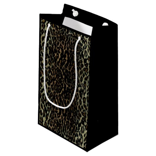 Leopard-Druck-kleine Geschenk-Tasche Kleine Geschenktüte (Vorderseite Schrägansicht)