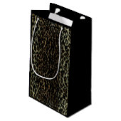 Leopard-Druck-kleine Geschenk-Tasche Kleine Geschenktüte (Rückseite Schrägansicht)
