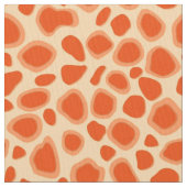 Leopard-Druck - Mandarine und Hellorangees Stoff (Nahaufnahme)