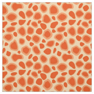 Leopard-Druck - Mandarine und Hellorangees Stoff