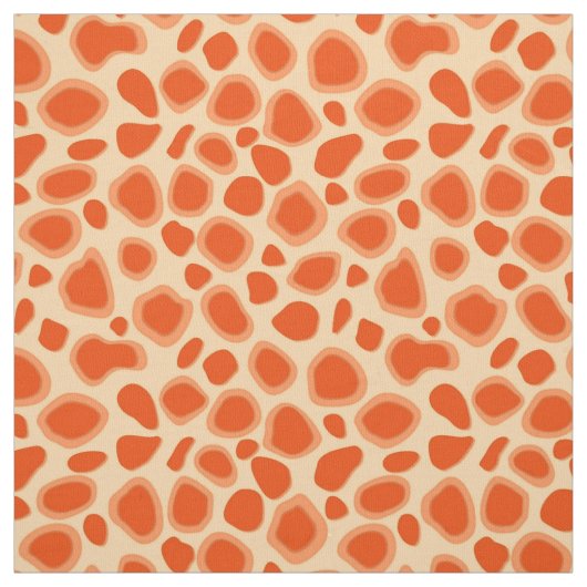 Leopard-Druck - Mandarine und Hellorangees Stoff (Muster)