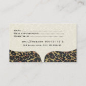 Leopard-Druck-Massage-Salon Terminkarte (Rückseite)