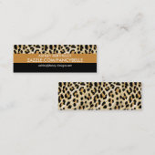 Leopard-Druck Mini Visitenkarte (Vorne/Hinten)