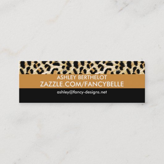 Leopard-Druck Mini Visitenkarte (Vorderseite)