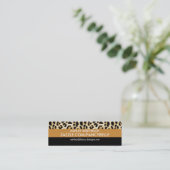 Leopard-Druck Mini Visitenkarte (Stehend Vorderseite)