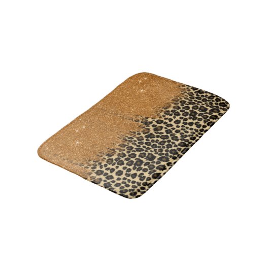 Leopard-Druck mit Badematte (Schrägansicht)