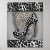 Leopard-Druck mit hoher Ferse mit Leopard Poster (Vorne)