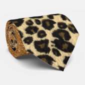 Leopard-Druck mit Krawatte (Gerollt)