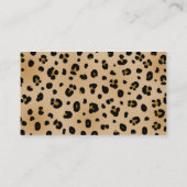 Leopard-Druck-Mode-Visitenkarte Visitenkarte (Rückseite)