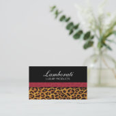 Leopard-Druck-Modedesigner-elegantes modernes Visitenkarte (Stehend Vorderseite)