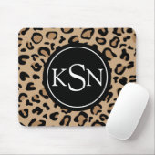 Leopard-Druck-Monogramm Mousepad (Mit Mouse)
