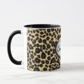 Leopard-Druck-Monogramm Tasse (Links)