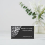 Leopard-Druck-Monogramm-Visitenkarten Visitenkarte (Stehend Vorderseite)