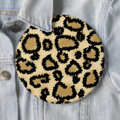 Leopard-Druck-Muster, Brown und Schwarzes Button (Beispiel)