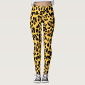 Leopard-Druck-Muster Leggings (Vorderseite)