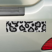 Leopard-Druck-Muster, Schwarzes und Grau Autoaufkleber (Auf Auto)