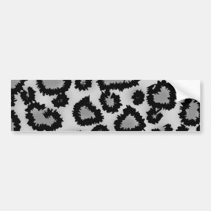 Leopard-Druck-Muster, Schwarzes und Grau Autoaufkleber