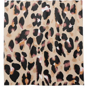 Leopard-Druck nahtlos Muster Duschvorhang