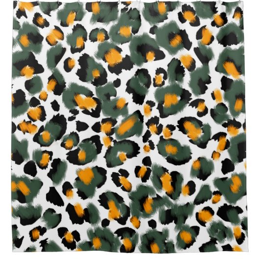 Leopard-Druck nahtlos Muster Duschvorhang (Vorderseite)