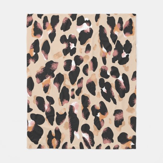 Leopard-Druck nahtlos Muster Fleecedecke (Vorderseite)