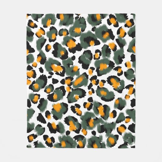 Leopard-Druck nahtlos Muster Fleecedecke (Vorderseite)