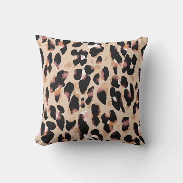 Leopard-Druck nahtlos Muster Kissen (Vorderseite)